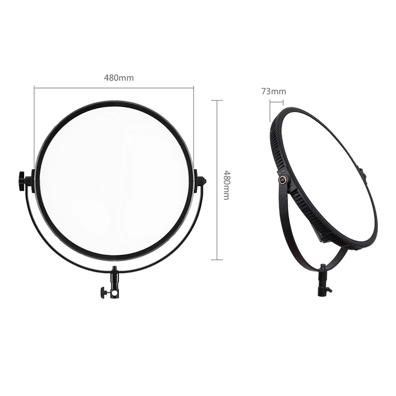 Tolifo High Power 200w Photo Studio Lighting Round Panel Led Soft Video Fill Light for Film Shooting
