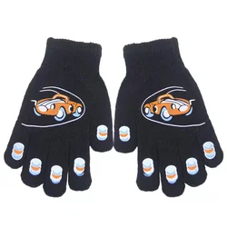 Детские акриловые Смещенные Мультяшные перчатки на все пальцы теплые вязаные перчатки