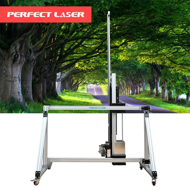Perfect laser HD enhanced vertical wall inkjet mural color printer to glass roll door ground printing price