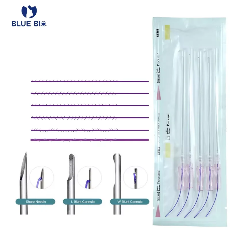 26g 50mm removal double chin neck fishbone facial absorbable thread lift medical safety skin firming tornado screw pdo threads