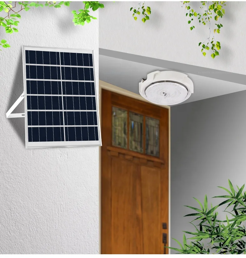 Indoor Solar Ceiling Light with Remote Control Waterproof  Ceiling Solar Light Lamp for Indoor Outdoor Solar Light Home House