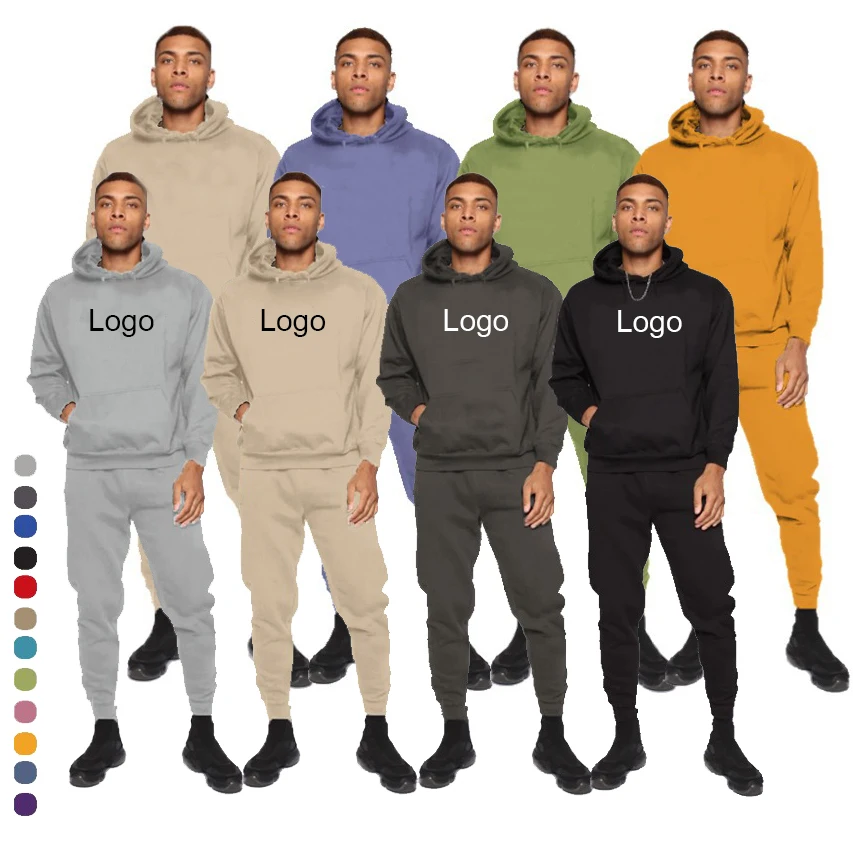 Custom Logo Polyester Cotton Printing Embroidery Pullover Sweatshirt Hoodies Men Tech Fleece Tracksuit