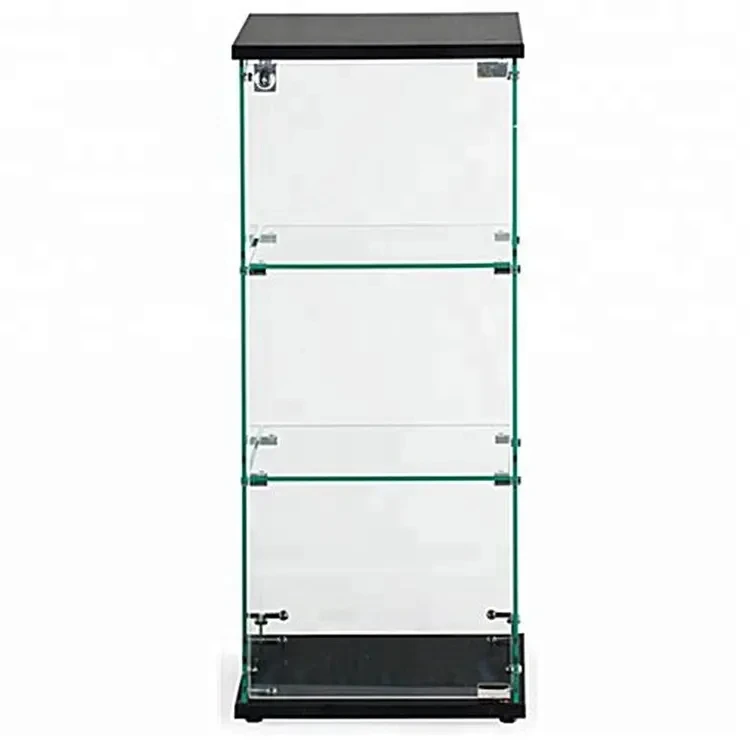 Tempered glass display cabinet Aluminum frame upright glass display cabinet souvenir display window
