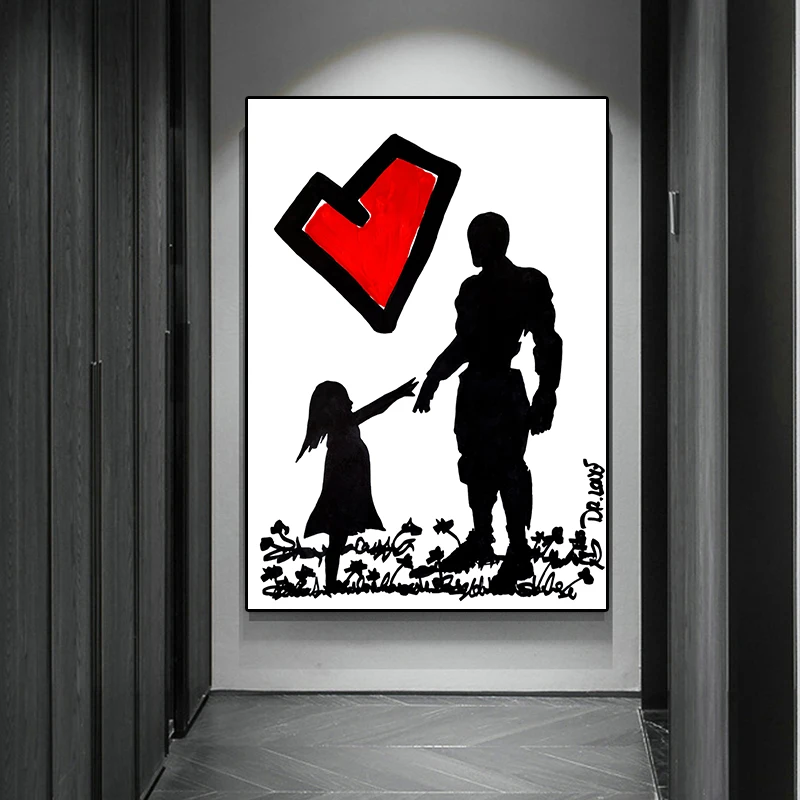 Human feelings in Love Background Artworks Poster Print Tableau Luxury Wall Art Decor Living Room Bedroom Home Canvas Paintings