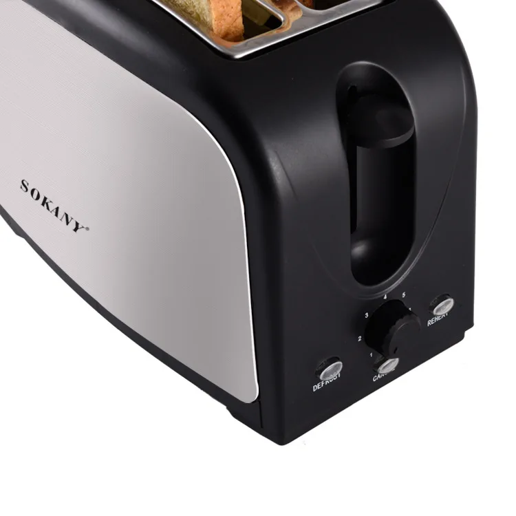800w read Toaster 2 Slice Electric Household Bread Toaster Housed Waffle Toaster