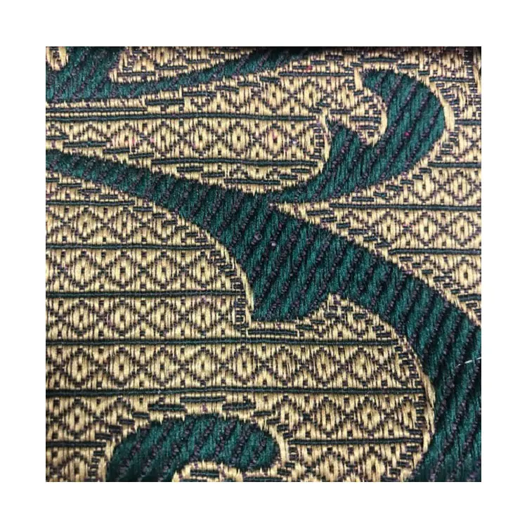 Home Decorative Metallic Brocade Jacquard Fabric Plain Jacquard Sofa Curtain Fabric