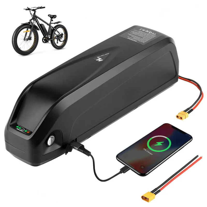 Electric Bike Battery 48V 1000w 13Ah Hailong Downtube E-Bike Li-ion Lithium Battery with 2A Charger/USB