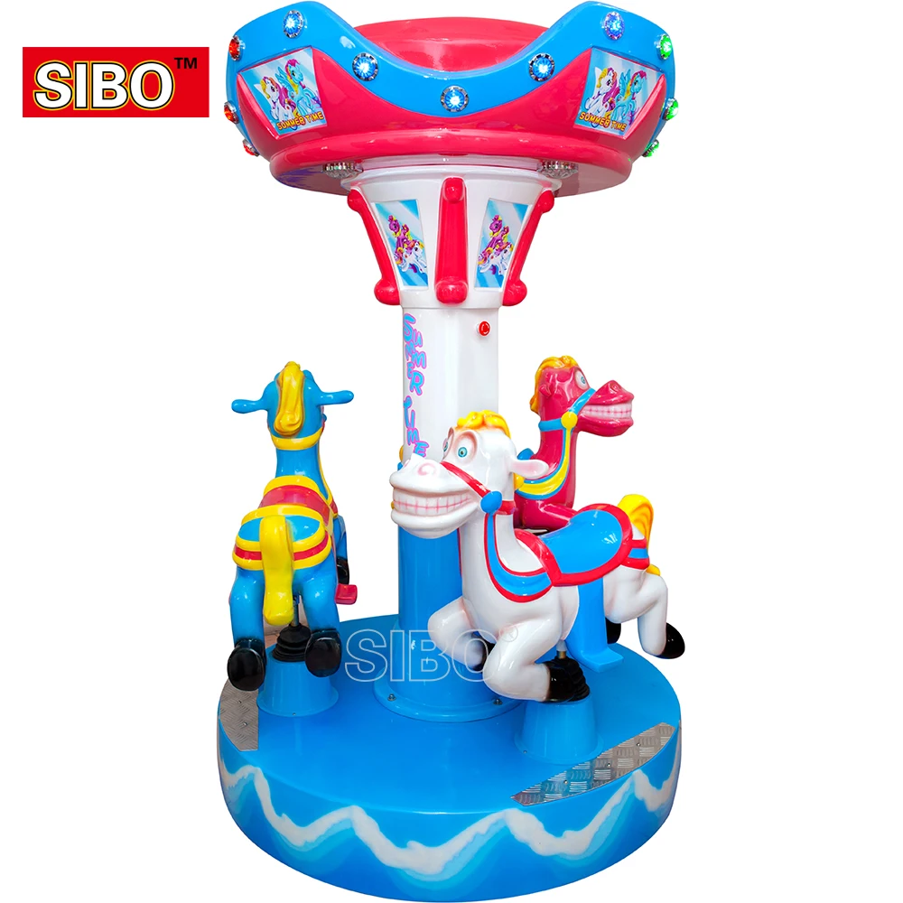 amusement park indoor electric machine equipment carousel horses plastic cartoon helicopter Swivel Chair carton