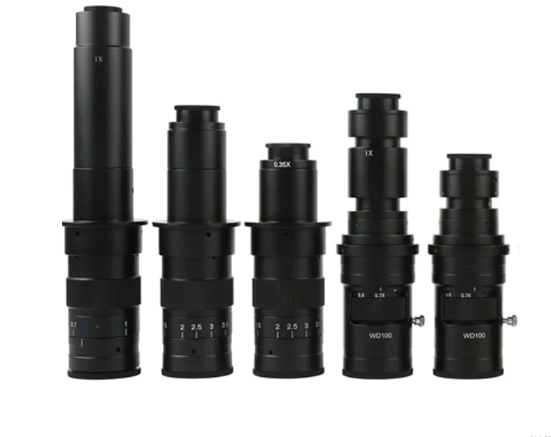 200X 500X 180X 120X 300X 0.7X-5X Adjustable Magnification Monocular Zoom C mount Lens For HDMI VGA USB Video Microscope Camera
