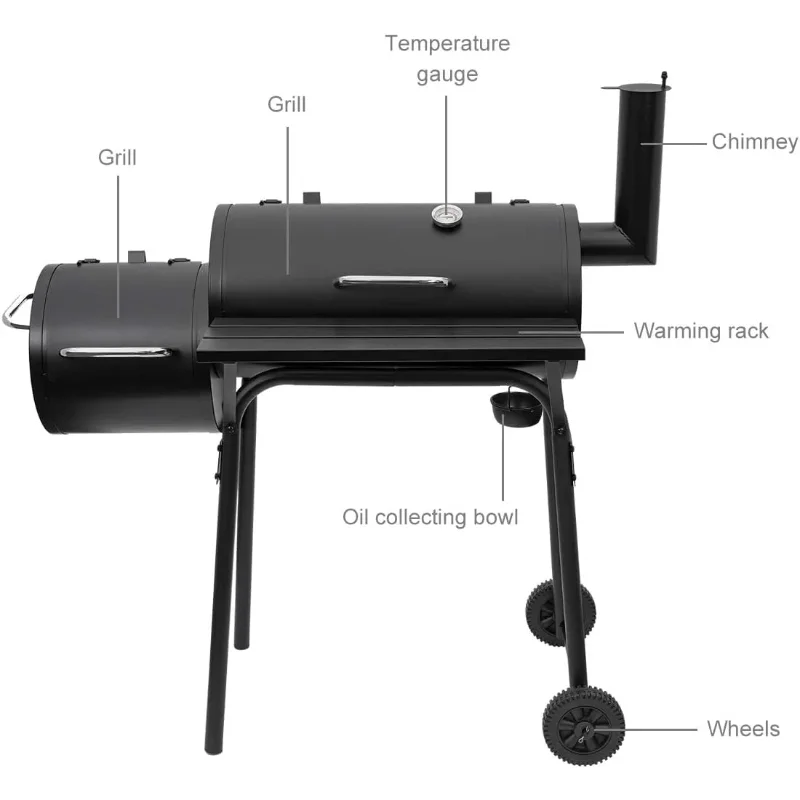 Outdoor Easily Assembled Courtyard Large Bbq Grill Patio Charcoal Oven Camping Mat Lamb Gourmet Party Bbq Grill Stove