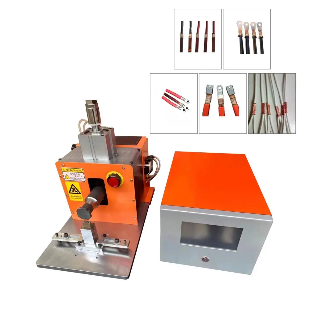 Copper aluminum terminal connect with tinned electric wires cable motorcycle wiring harness ultrasonic metal welding machine