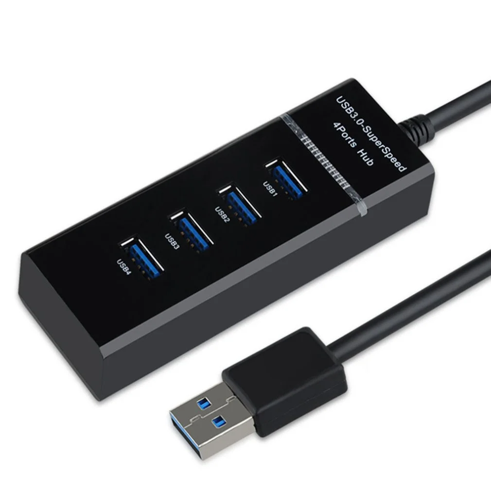 Новые Plug and Play USB 3,0 концентратор 4-портовый USB3.0 Тип адаптера до 5 Гбит/с портативный концентратор данных для ПК ноутбук с ОС Windows MAC OS ультрабук