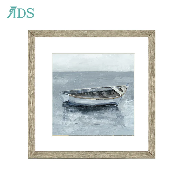 
Custom Glass Painting Beach Frame Wall Art Picture Home Interior Photo Decoration 