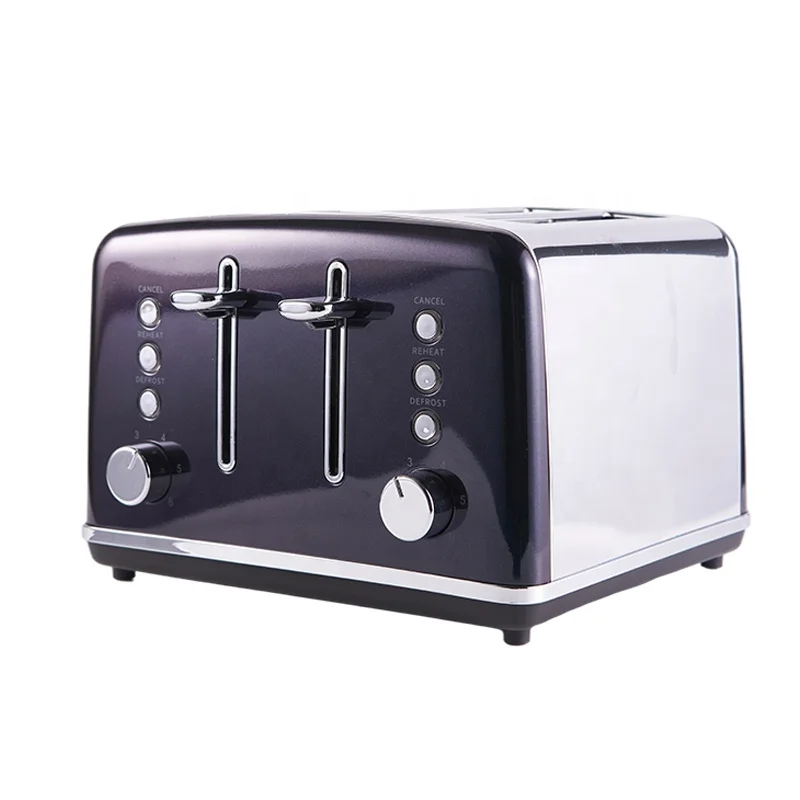 Multi-Function Stainless Steel Electric Bread 4 Sliced Toasters Machine