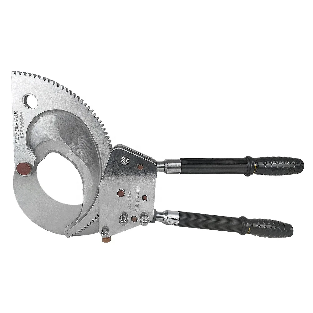 XD-130A  Mechanical manual Cable Scissors standard Ratchet Cutter Steel Cutting Tool for Construction and Cable Management