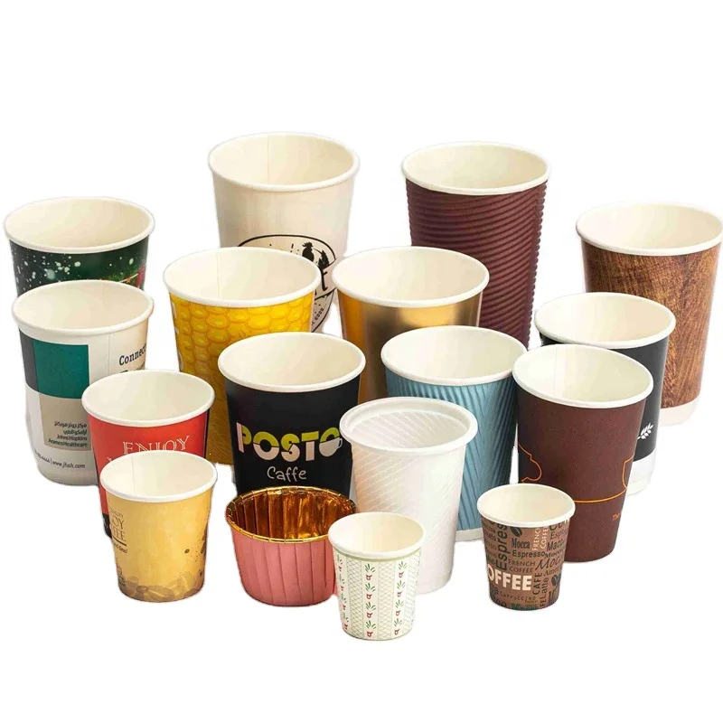 Customized size greaseproof 4 oz disposable paper cups suppliers with logo