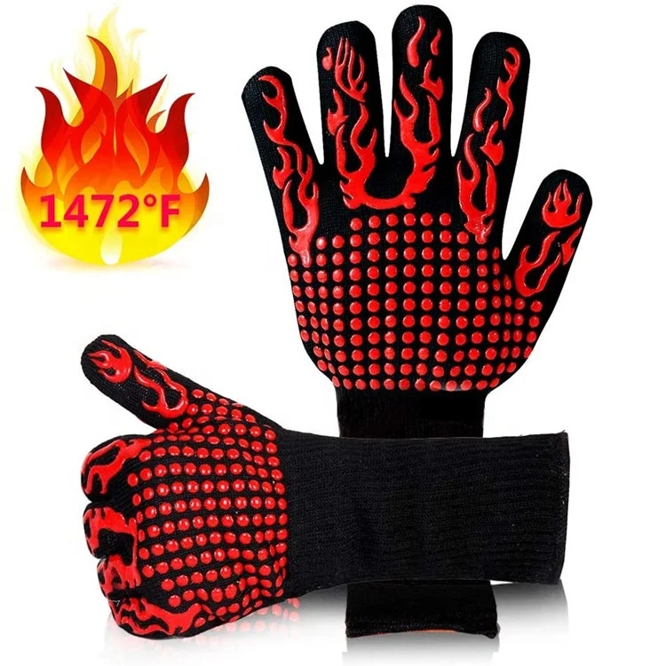  Gujia grillhandschuhe по индивидуальному заказу 1472F барбекю печь скольжения силиконовые термостойкие перчатки для сковорода выпечная прокладка