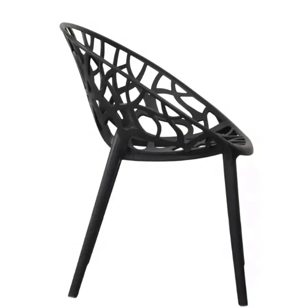 Factory Direct Commercial Grade Glossy White Plastic Single Side Chair