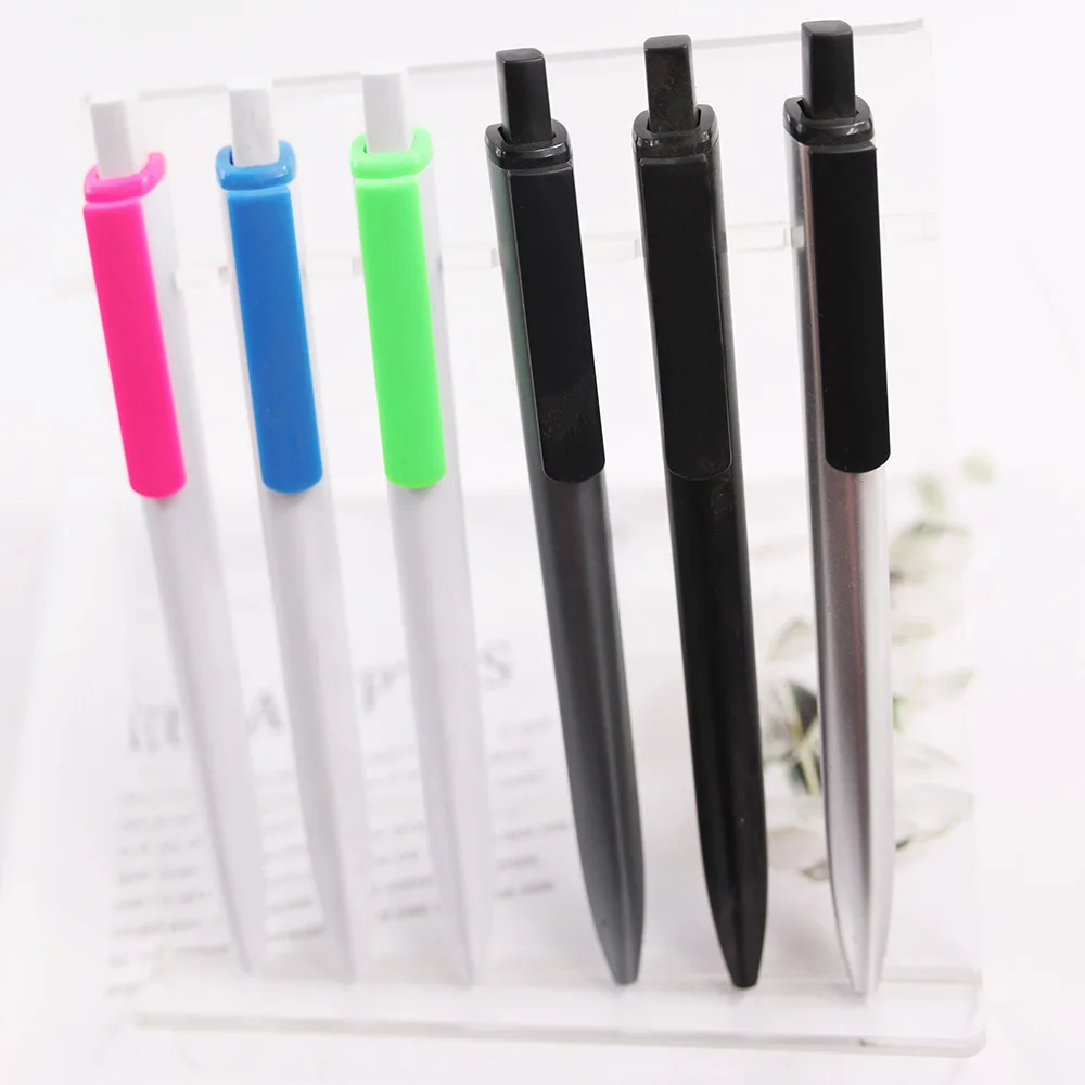Индивидуальный логотип, рекламная пластиковая шариковая ручка, Корейская цветная спрей, 0,7 мм, ширина для письма, для подарка, Визитная подпись