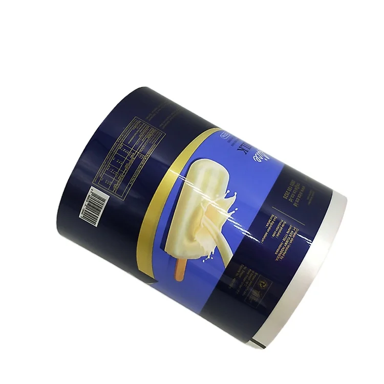 Custom print ice cream packaging laminating food grade pe plastic film roll