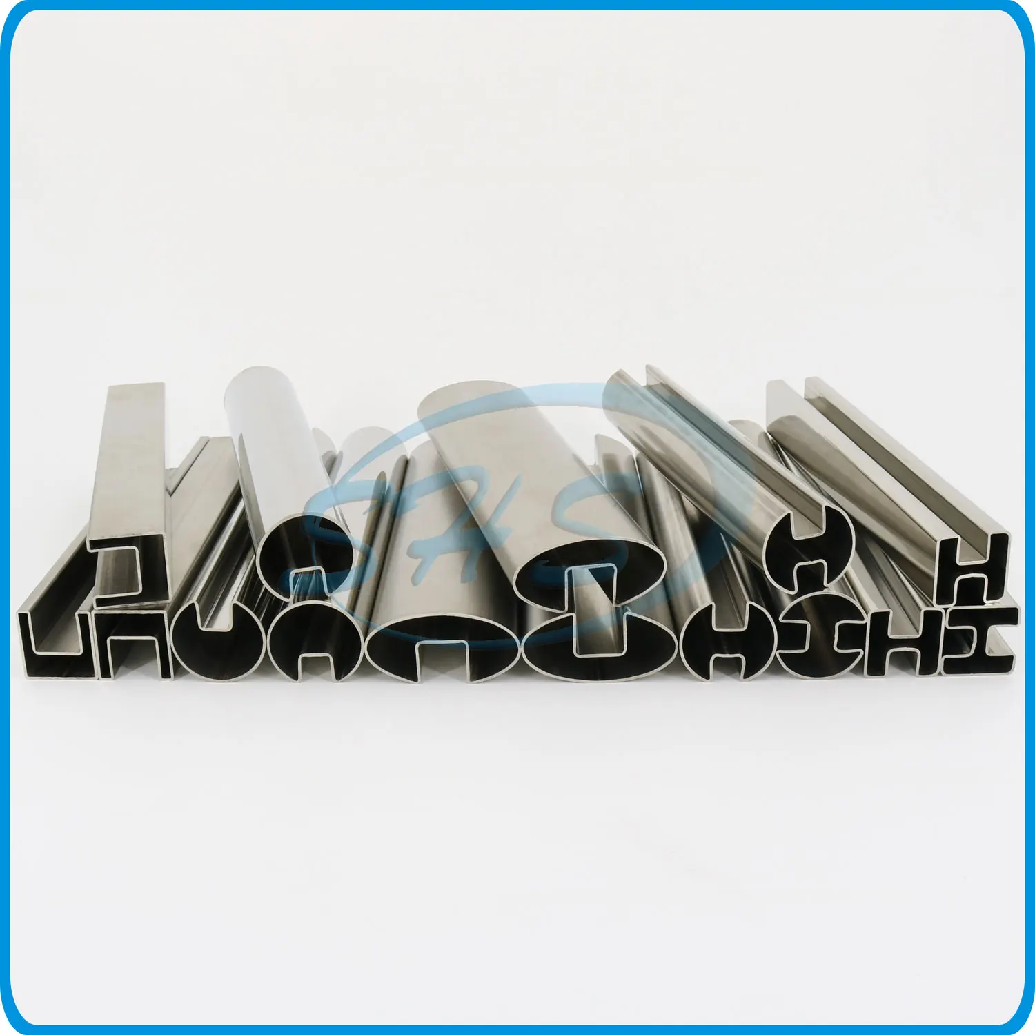 AISI 316 stainless steel groove tube glass handrail railing welded stainless steel round single slot pipe with mirror polishing