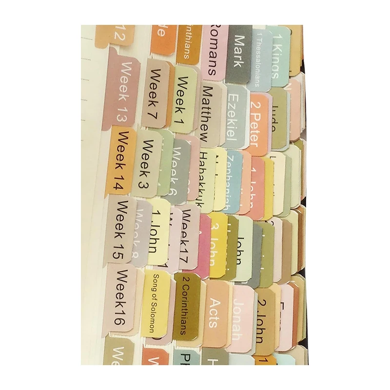 Large Print Bible Tabs Labels for Easy to and Apply Laminated Bible Study Book Bible Tabs