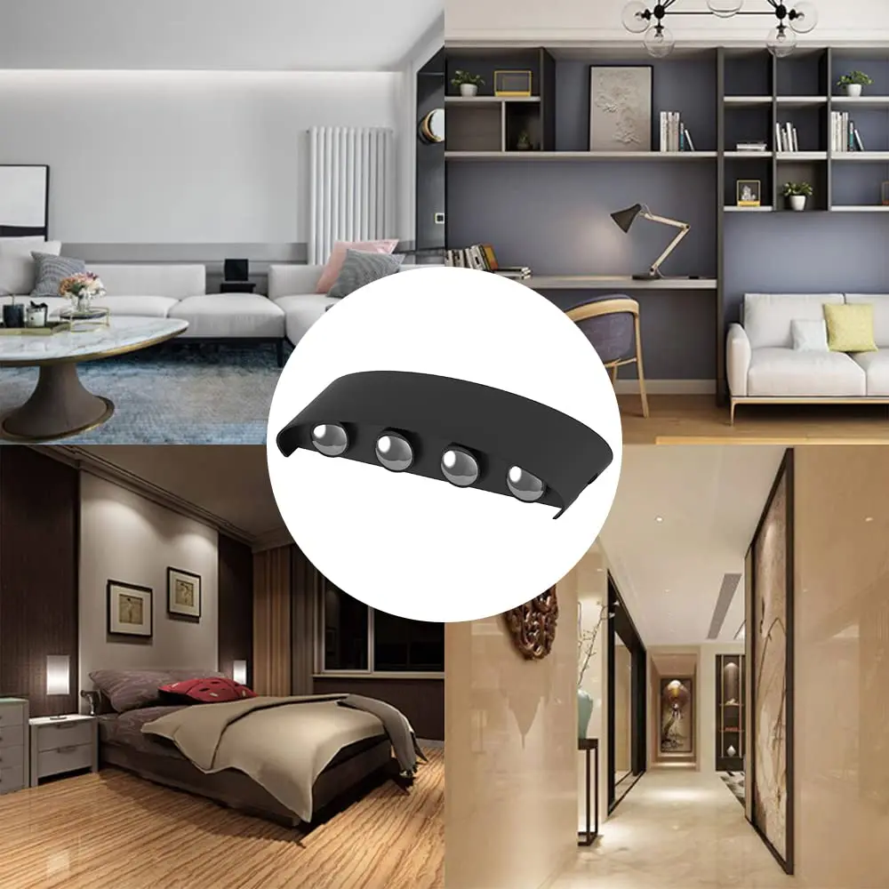 12W Waterproof Modern LED Wall Lamp Aluminum Modern Wall Sconce Wall Lights for Home Bracket Light Plastic 90 20 80 Indoor 300