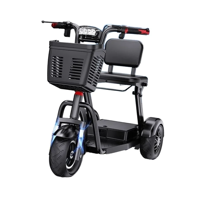 Portable Elderly Electric Bicycle 60v Lithium Battery Scooter Tricycle Rickshaw Foldable Adult Car for Cargo Use Easy Charging