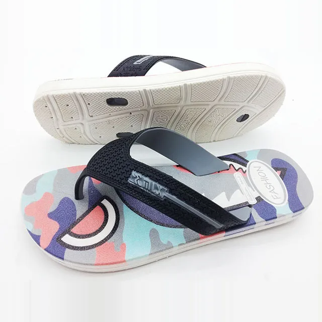 2021 china new model outdoor flat pcu men flip flops leather slipper