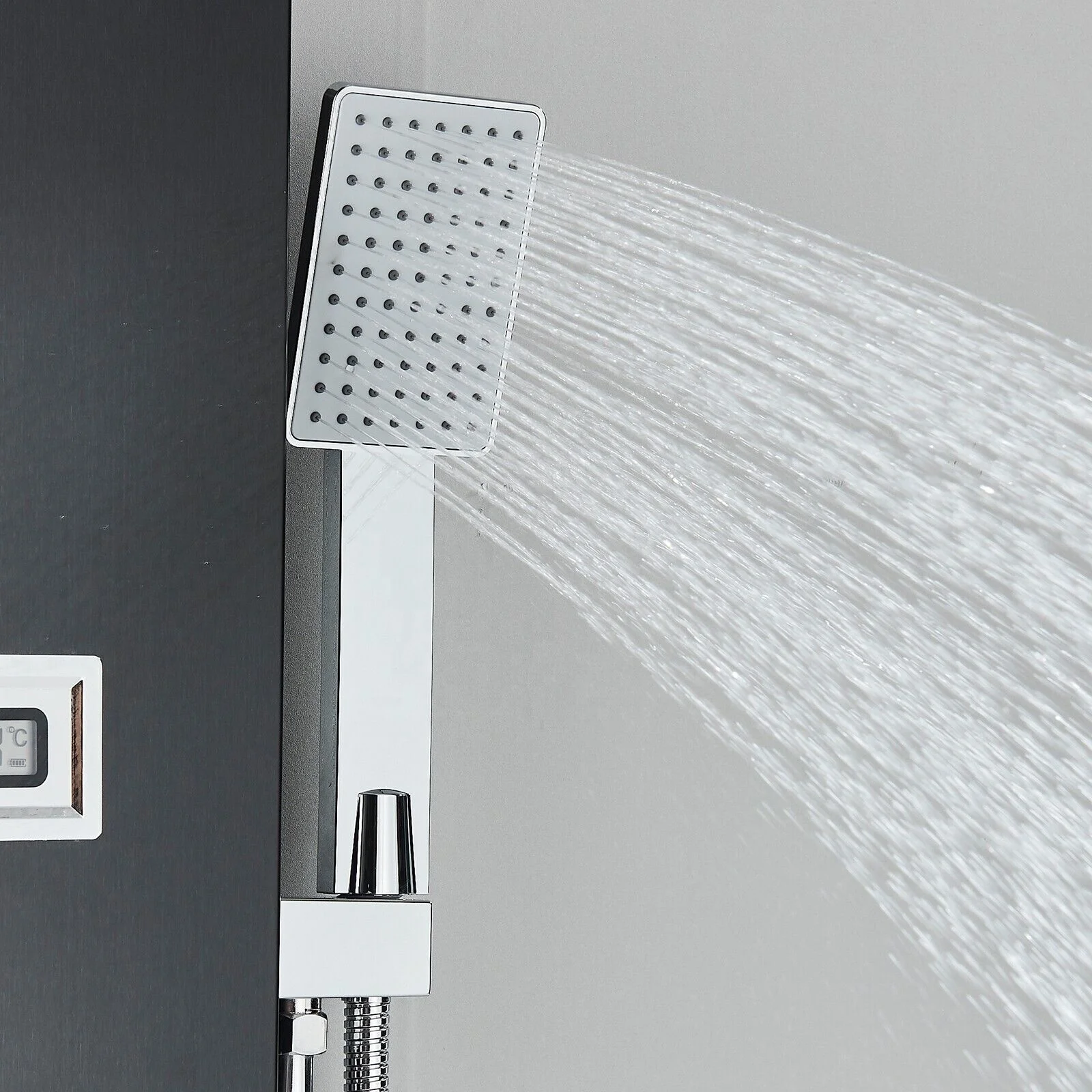 Hot Sale Luxury Thermostatic Rain Shower Head Bathroom Stainless Steel Wall Mounted Waterfall Shower Panels