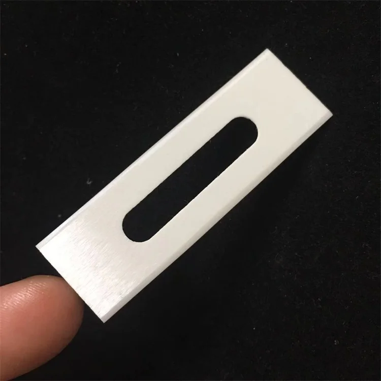 57x19x0.4mm zirconia ceramic double edge waist hole knife blade