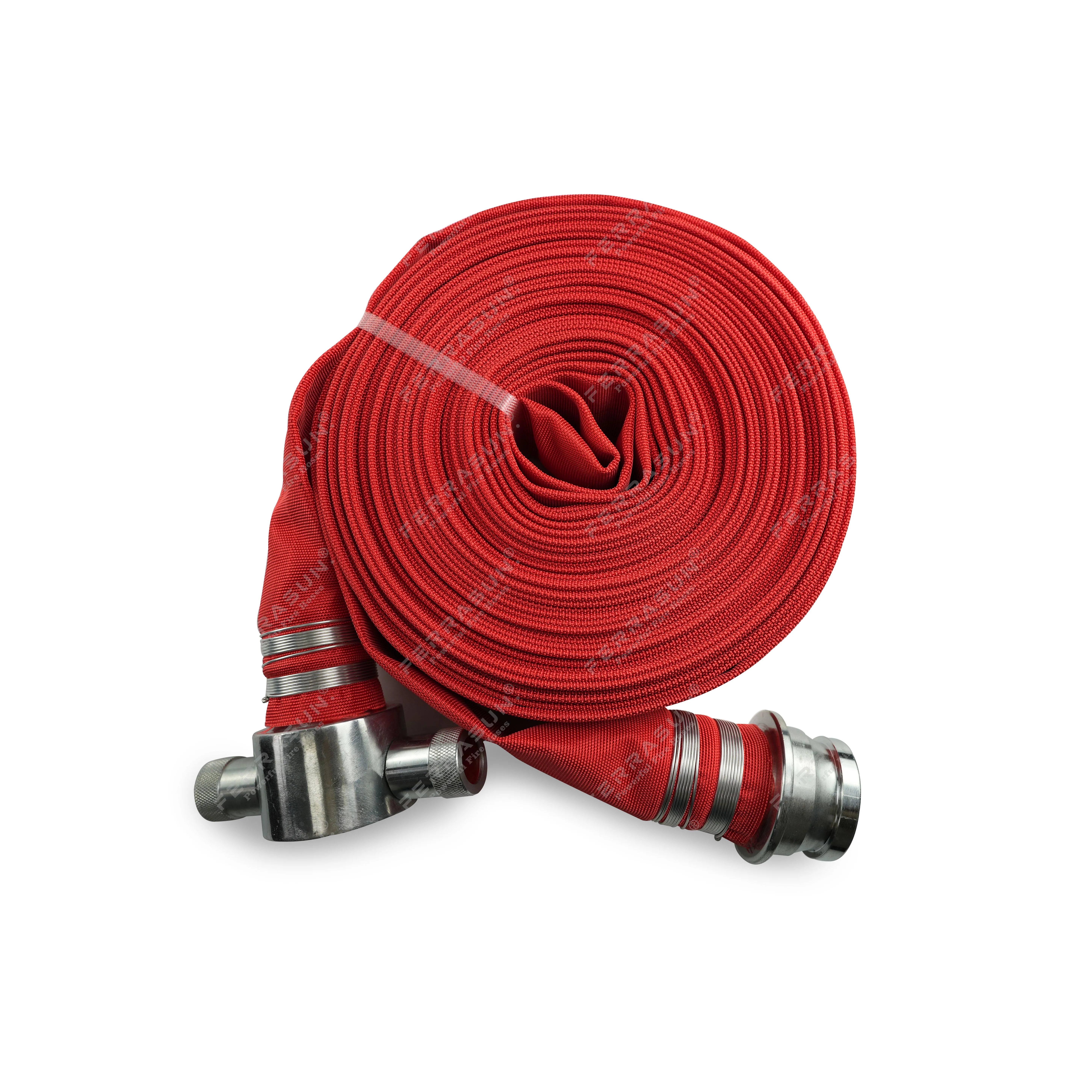 Красный 2-дюймовый полиэфирный пожарный шланг с муфтами Джона Морриса