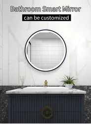 shangpinjia Manufacturer Wholesale Bathroom Mirror Led Lighted Anti-fog Vanity Smart Led Mirror