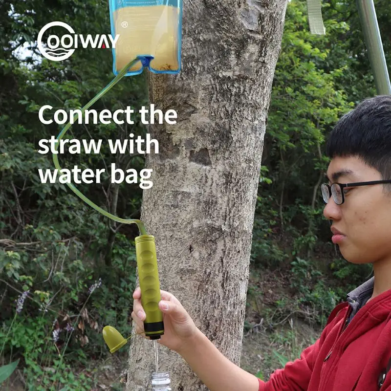 Outdoor Water Purifier Personal Survival Filter Straw Portable Emergency for