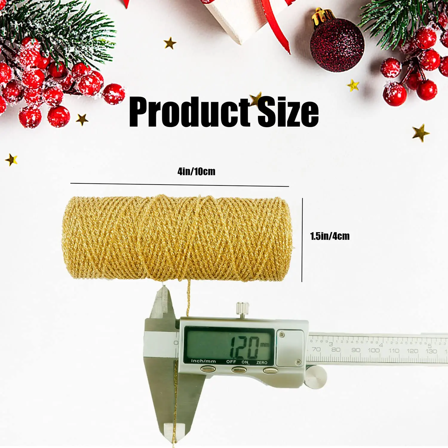 Wholesale Gold Thread Cord Packing Rope 2mm*100m Ornament String silver DIY Wedding Party Christmas