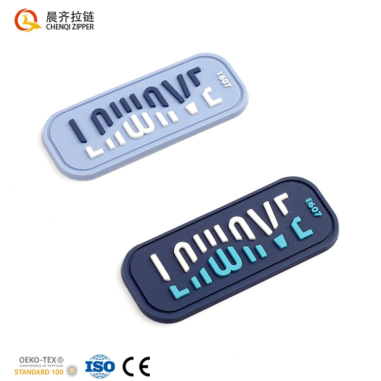 Wholesale Injection Badge Maker Design Custom Embossed 3d Music Club Logo Rubber Pvc Label Patches for Hat