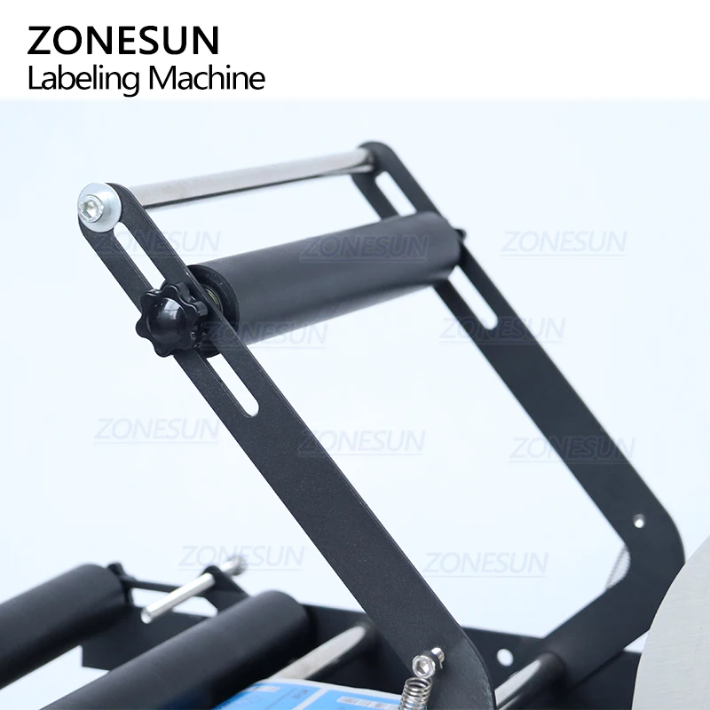 ZONESUN ZS-TB16P Small Desktop Semi Automatic Wine Tin Cans Jar Round Bottles Sticker Labeling Machine