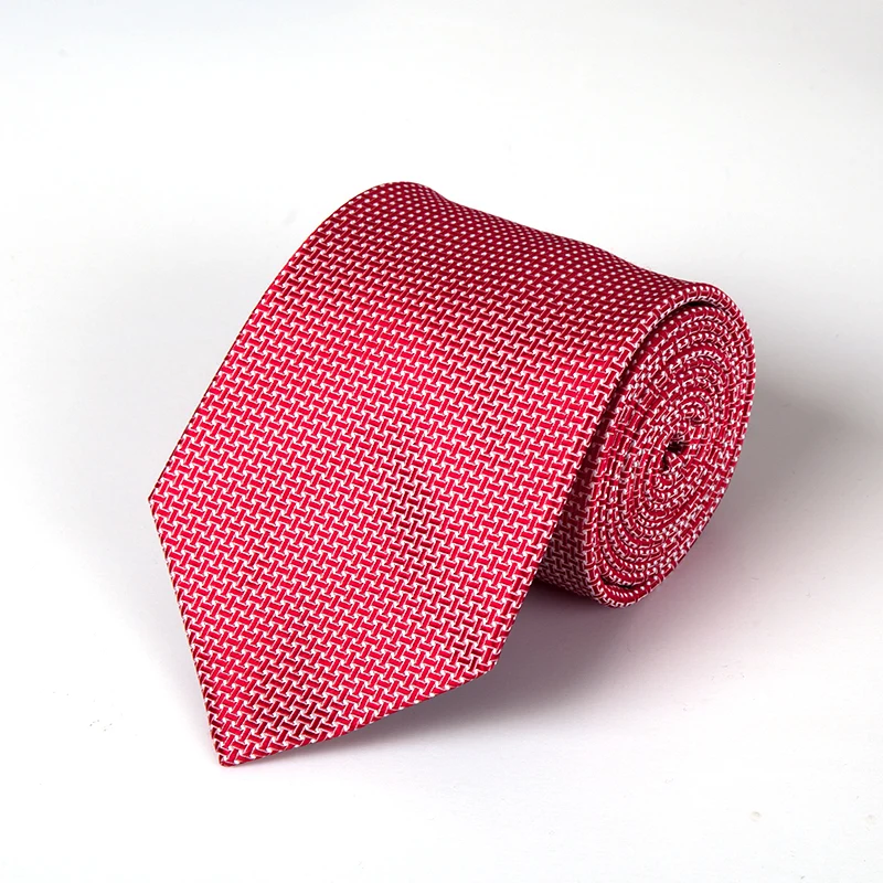 Good Quality Personalised Woven Labels Mens Purple Silk Custom Design Embroidered Small Dot Tie