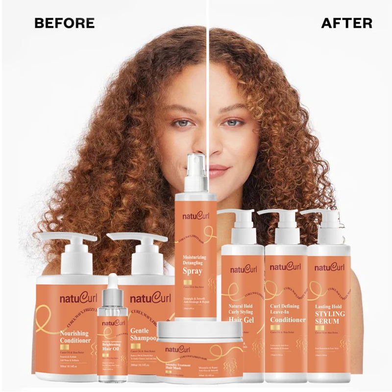 Private Label Curly Hair Care Set Kids Organic Sulfate Free Nourish Repair Hair Shampoo And Conditioner For Frizzy Damaged Hair