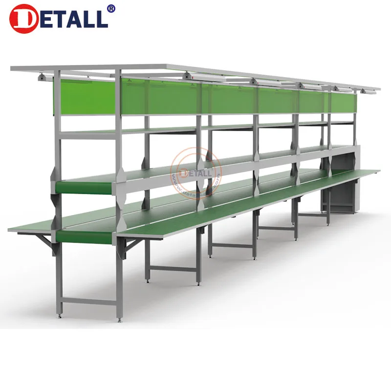 Detall Widely used steel roller conveyer line for packaging factory