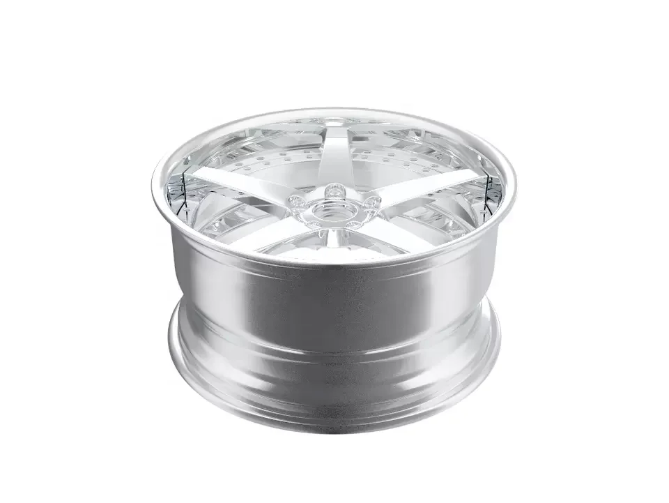NEW Arrival Customized 18 19 20 21 22 2-piece super deep concave car wheels polished forged sliver wheels