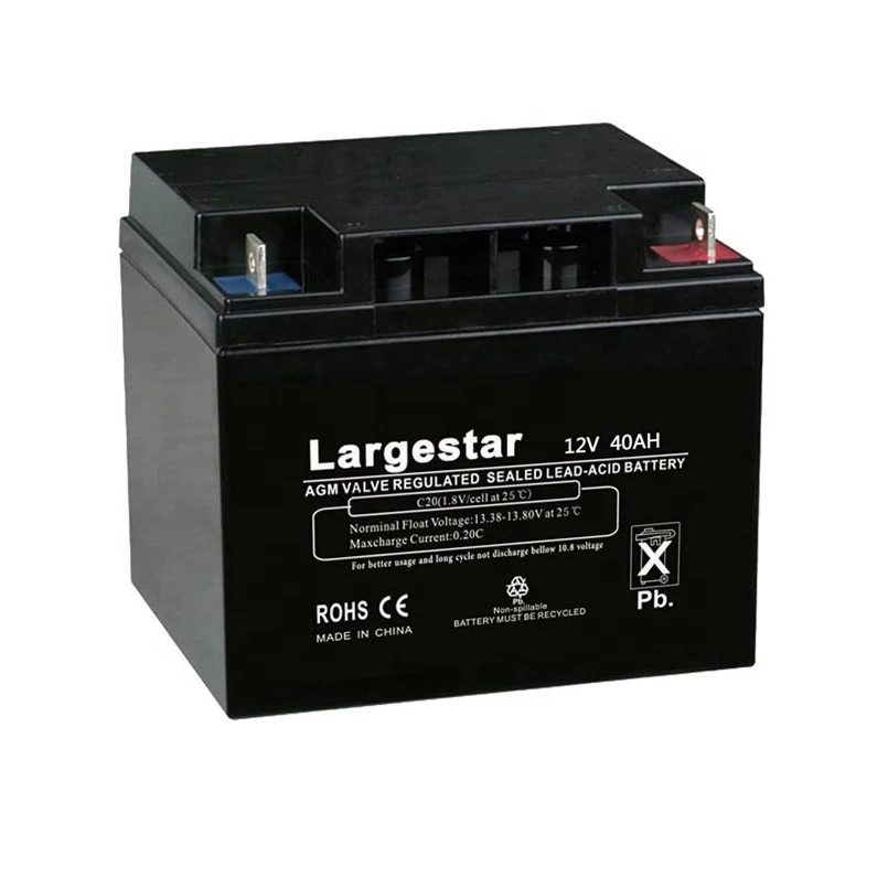 China Good supplier 12v 40ah mf rechargeable deep cycle sealed solar lead acid gel battery