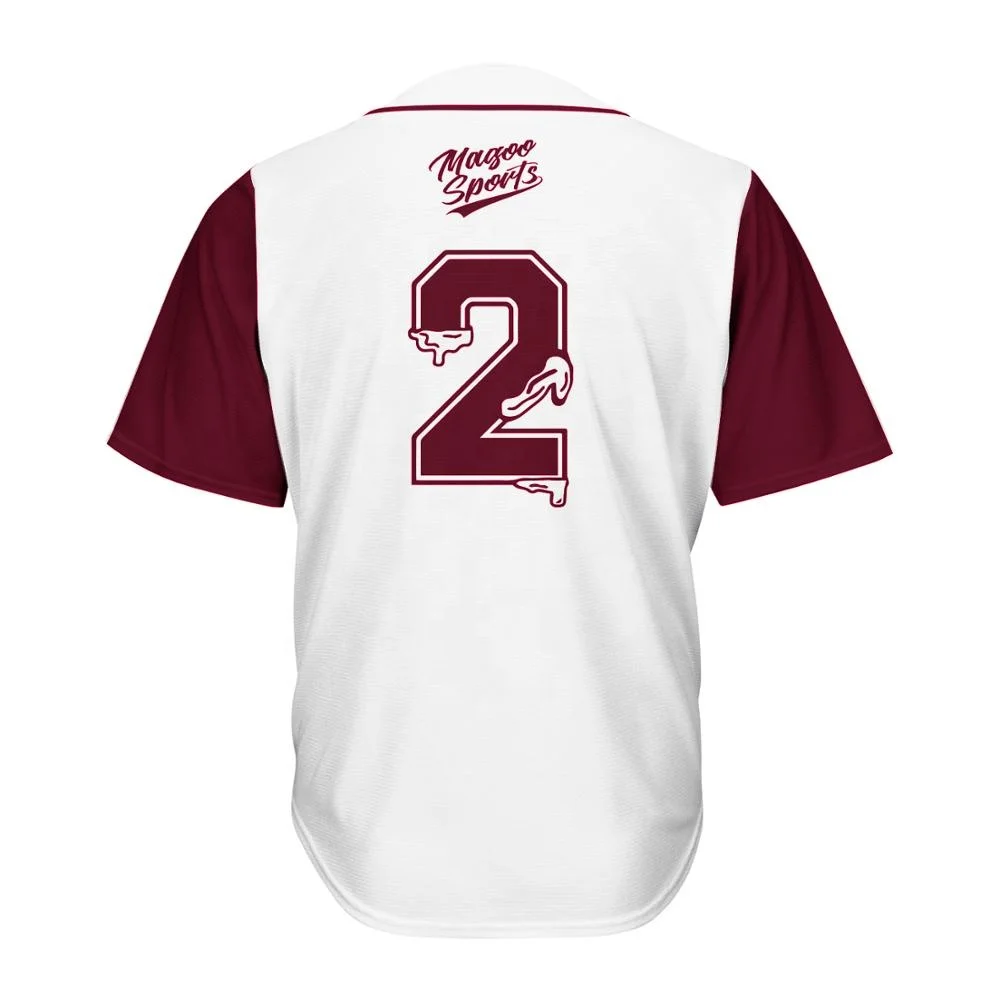 Customized sublimated best college vintage white baseball jersey uniform