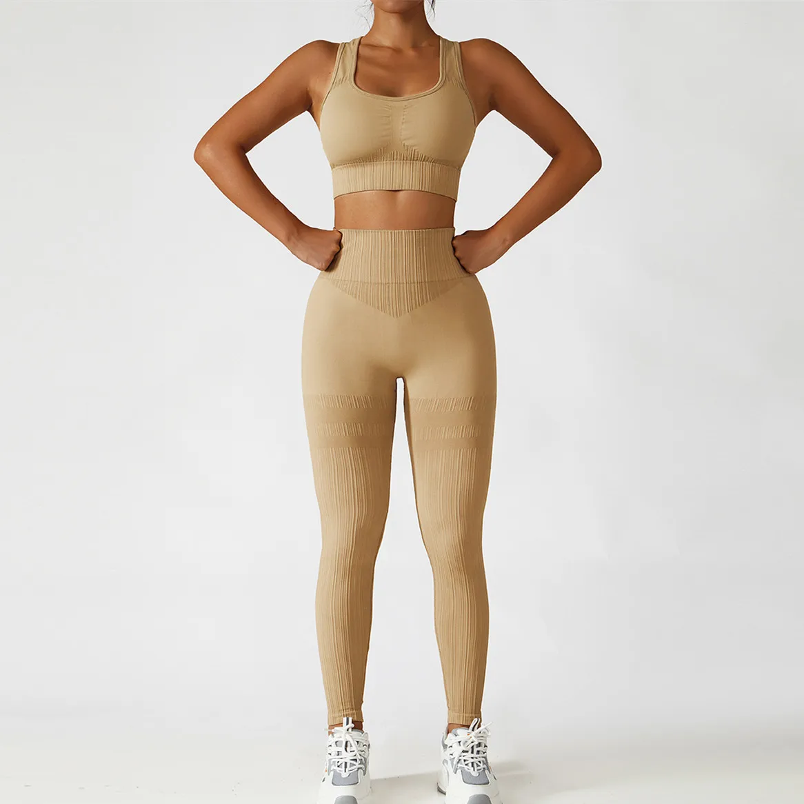 SEAMLESS SETS sports leggings workout stretch breathable tights seamless sports yoga leggings 3 piece set for women