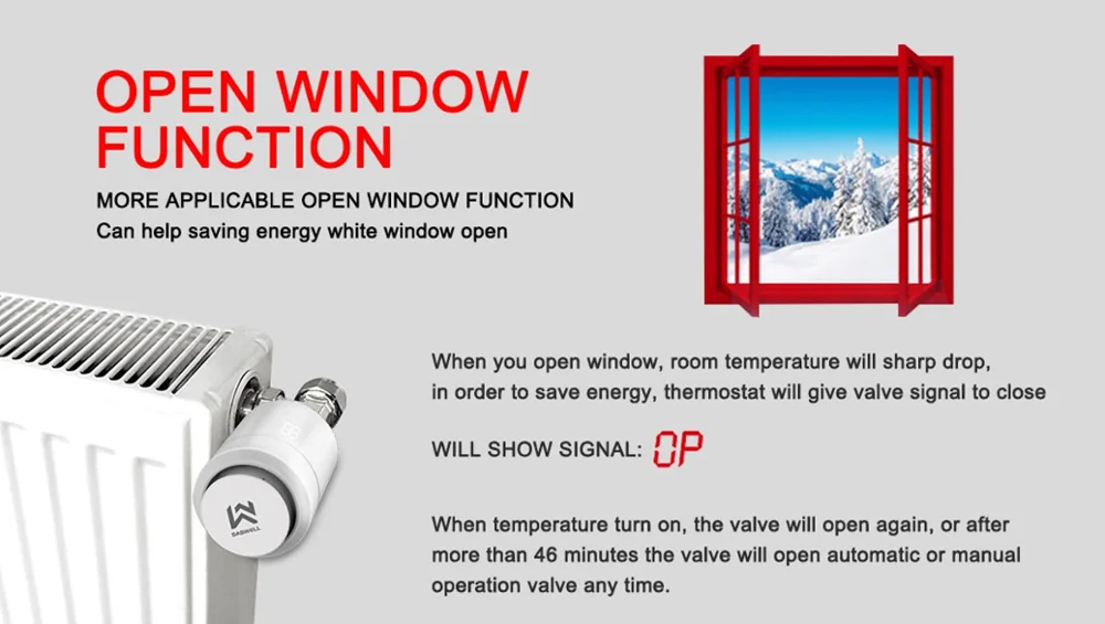 zigbee and z-wave protocol thermostat TRV with tuya APP