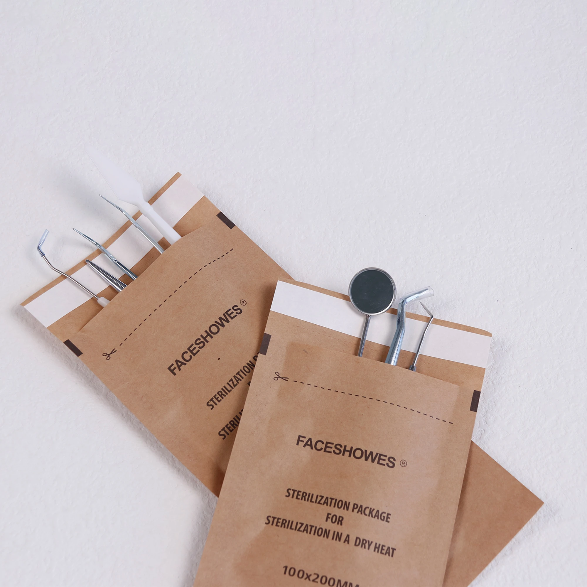 Nail Beauty Salon Tools 70x150mm 100x200mm Disposable autoclave sterilizer paper bags Dry sterilization pouches