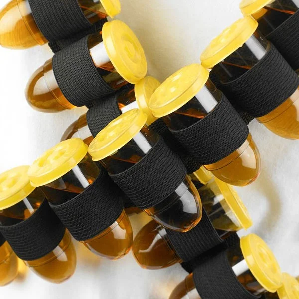 party pack cartridge shots belt with lids hold wine shot bandolier belt shell holder waist belt for adults party drinking game