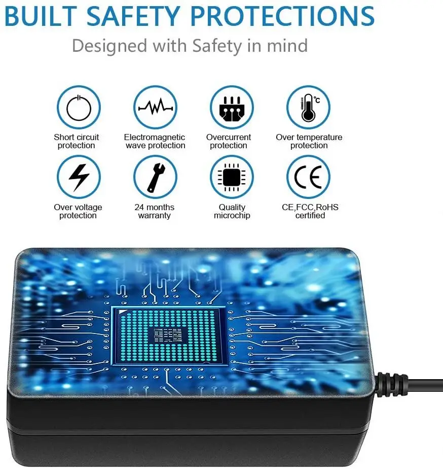 Нам 2Pin Подключите 2000Ma 24W 12 V 2A Ac/Dc вход 100-240V Выход вольт 2 ампер источник питания адаптер