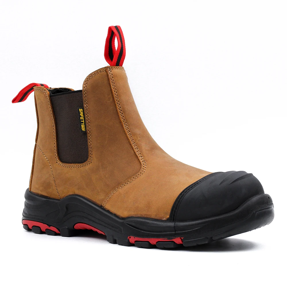 Hot Sale SAFETYBOY YL1852 Custom Safety Work Boots Suede Upper Steel Toe Steel Sole Hard Construction Men Safety Shoes