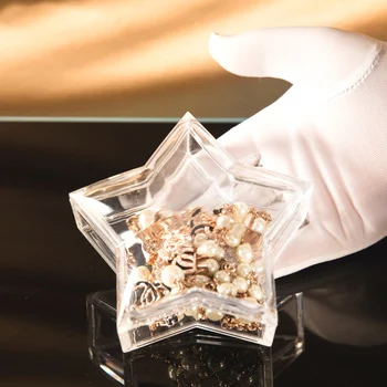 Wholesale Spring Festival Christmas Celebration Gift Empty Clear Plastic Star Shaped Small Mini Acrylic Candy Box For Sale
